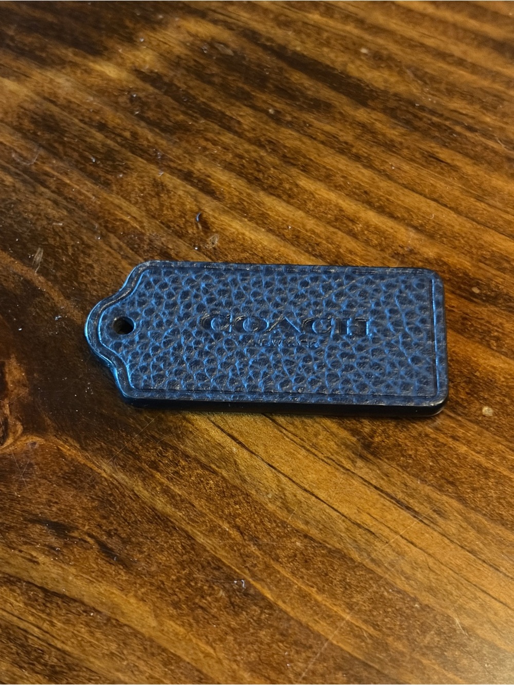 Coach Leather Hangtag Blue